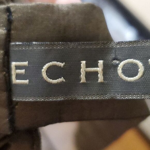 Echo Vintage 80s Brown Silk Rosette Adjustable Belt Spring Trend - Picture 5 of 6